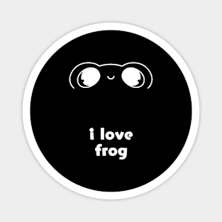 I Love Frog (White) Magnet
